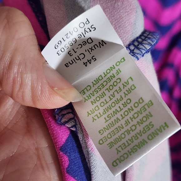 Lilly Pulitzer Pink and Blue Chevron Dress - Picture 4 of 5